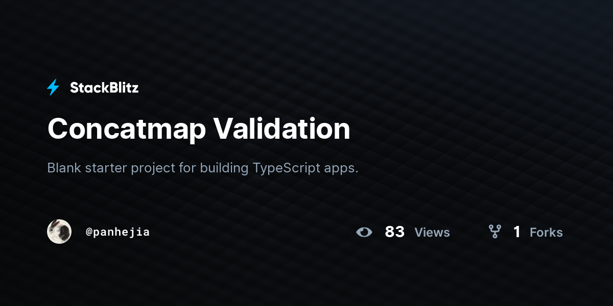 Concatmap Validation - StackBlitz