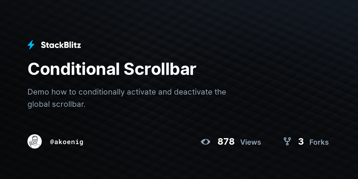 Conditional Scrollbar - StackBlitz