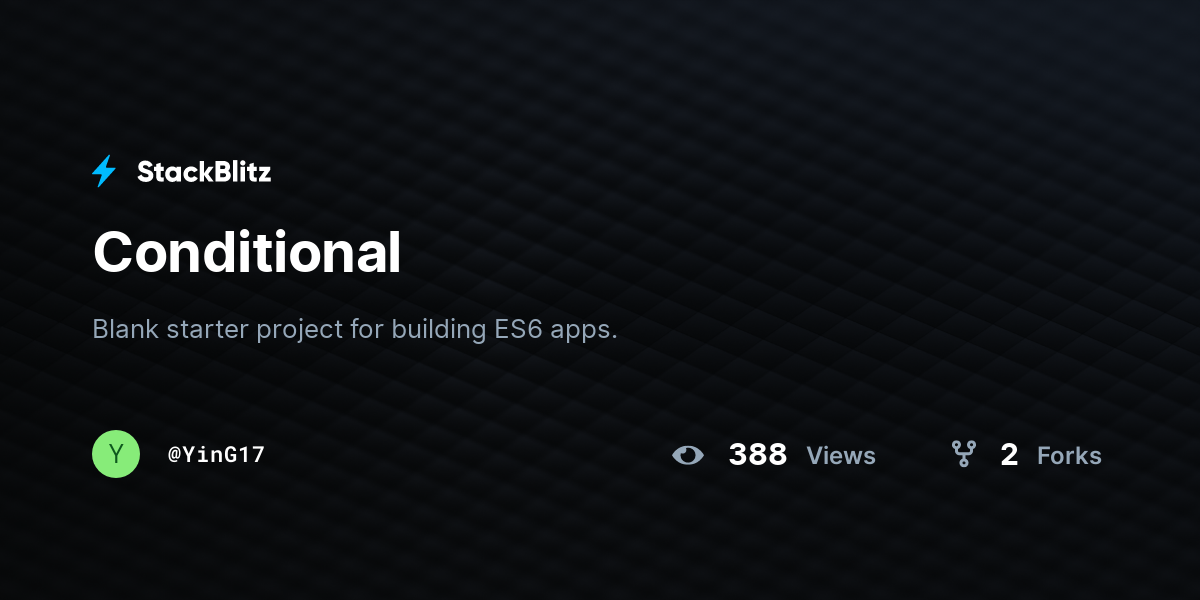 Conditional - StackBlitz