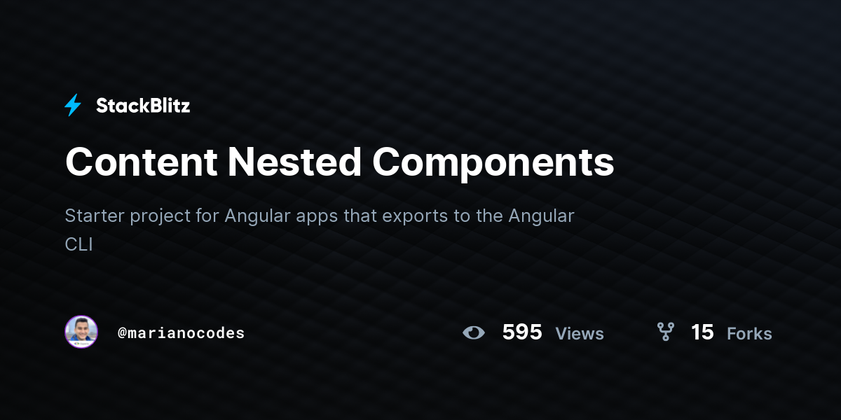 Content Nested Components - StackBlitz