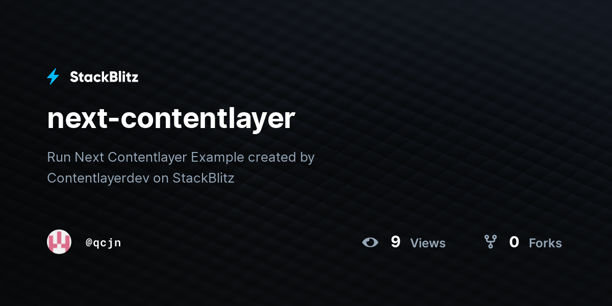 next-contentlayer - StackBlitz