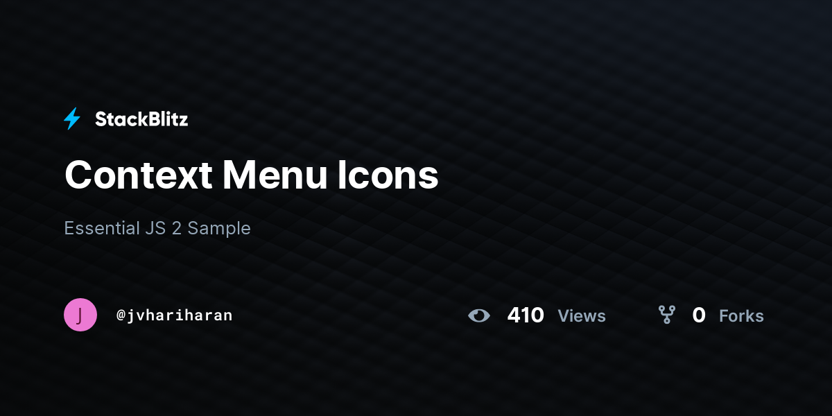 Context Menu Icons - StackBlitz