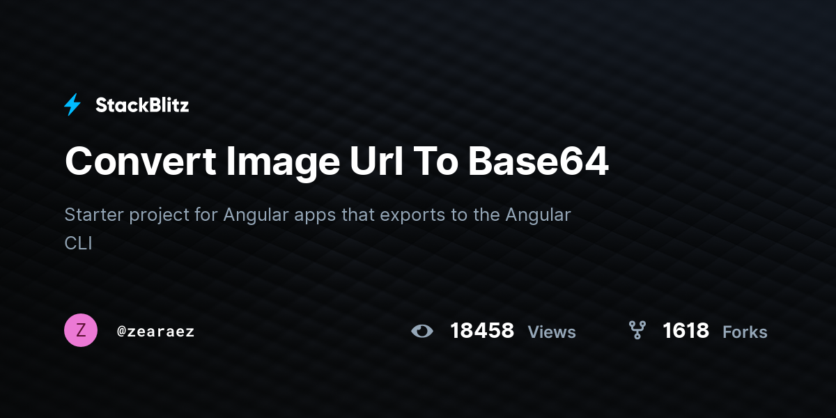 Convert Image Url To Base64 - StackBlitz