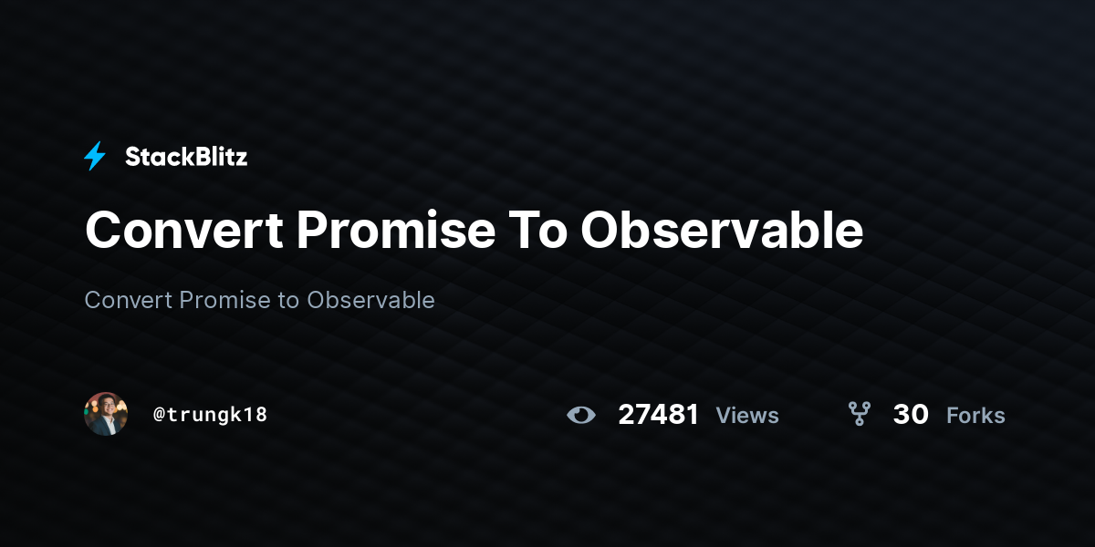 Convert Promise To Observable