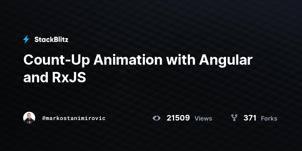 Count-Up Animation with Angular and RxJS - StackBlitz