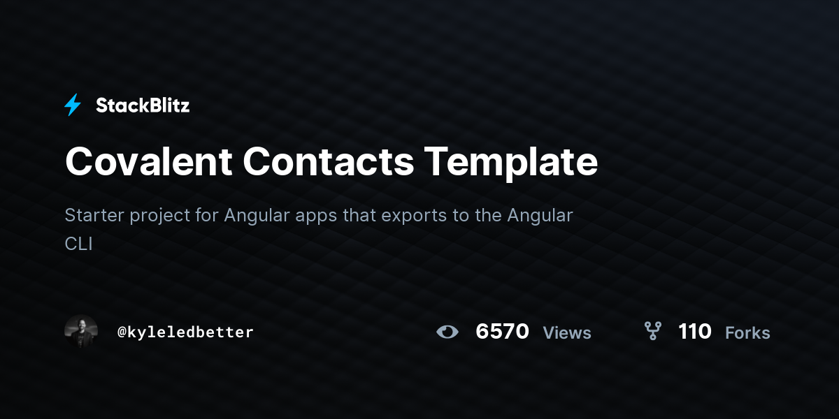 Covalent Contacts Template - StackBlitz
