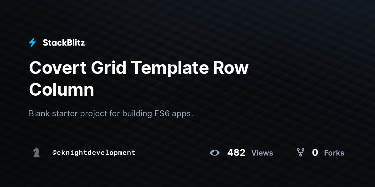 Covert Grid Template Row Column - StackBlitz
