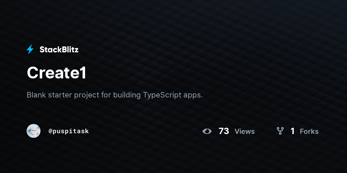 Create1 - StackBlitz