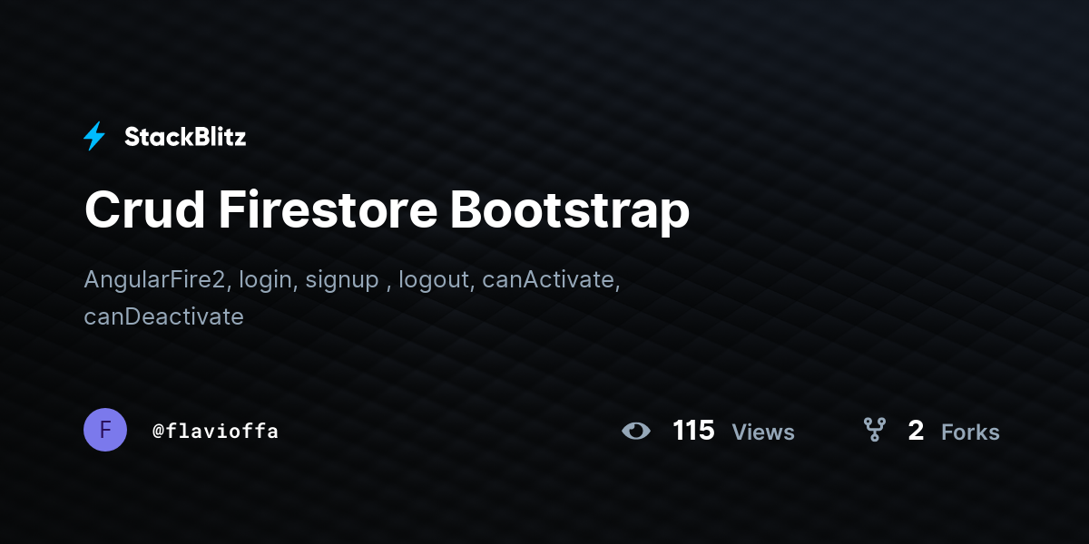 Crud Firestore Bootstrap - StackBlitz