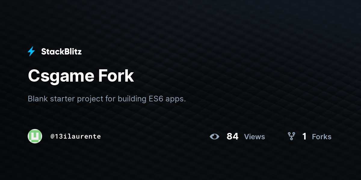 Csgame Fork - StackBlitz