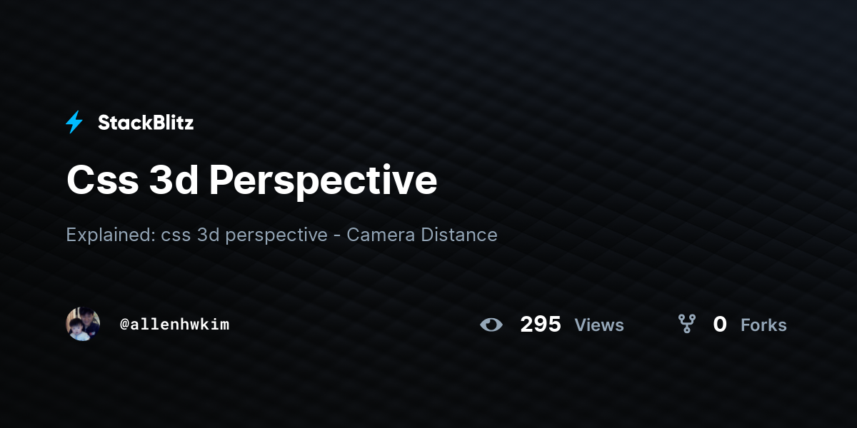 Css 3d Perspective - StackBlitz