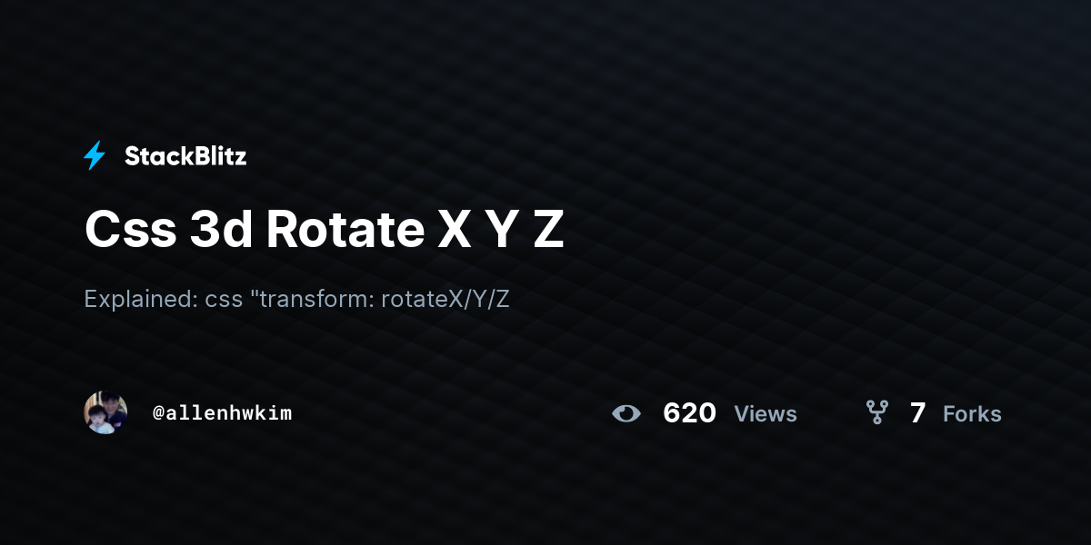 Css 3d Rotate X Y Z - StackBlitz