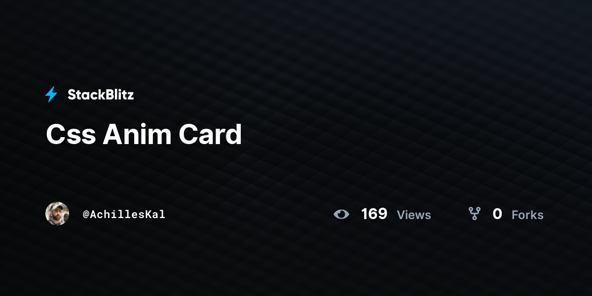 Css Anim Card - StackBlitz