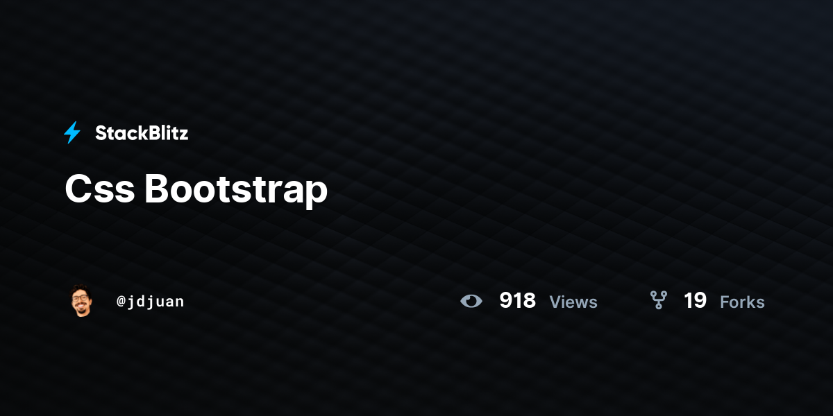 Css Bootstrap - StackBlitz