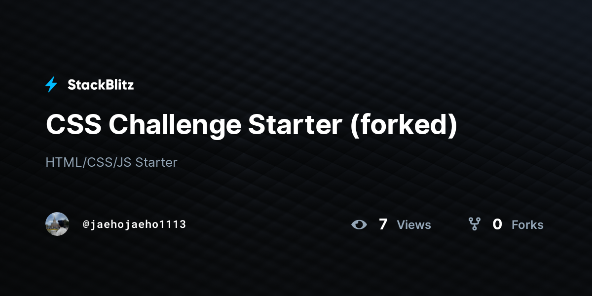 CSS Challenge Starter (forked) - StackBlitz