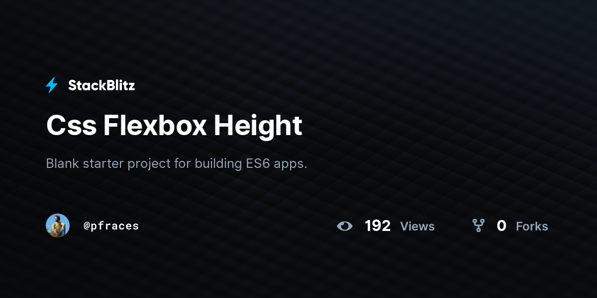 Css Flexbox Height - StackBlitz
