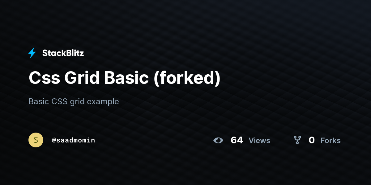 Css Grid Basic (forked) - StackBlitz