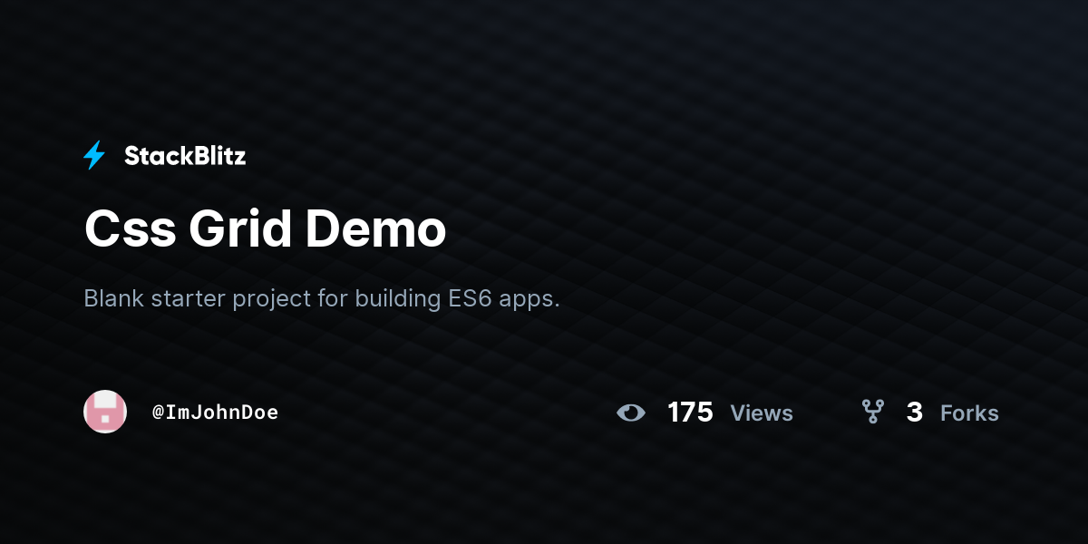 Css Grid Demo - StackBlitz