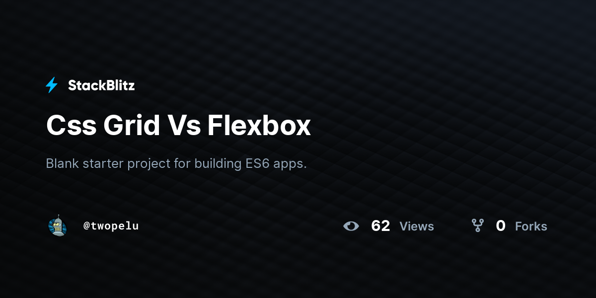 Css Grid Vs Flexbox - StackBlitz