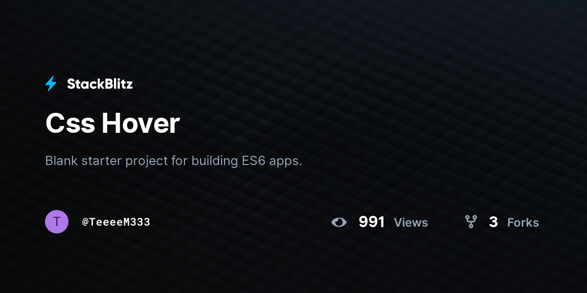 Css Hover - StackBlitz