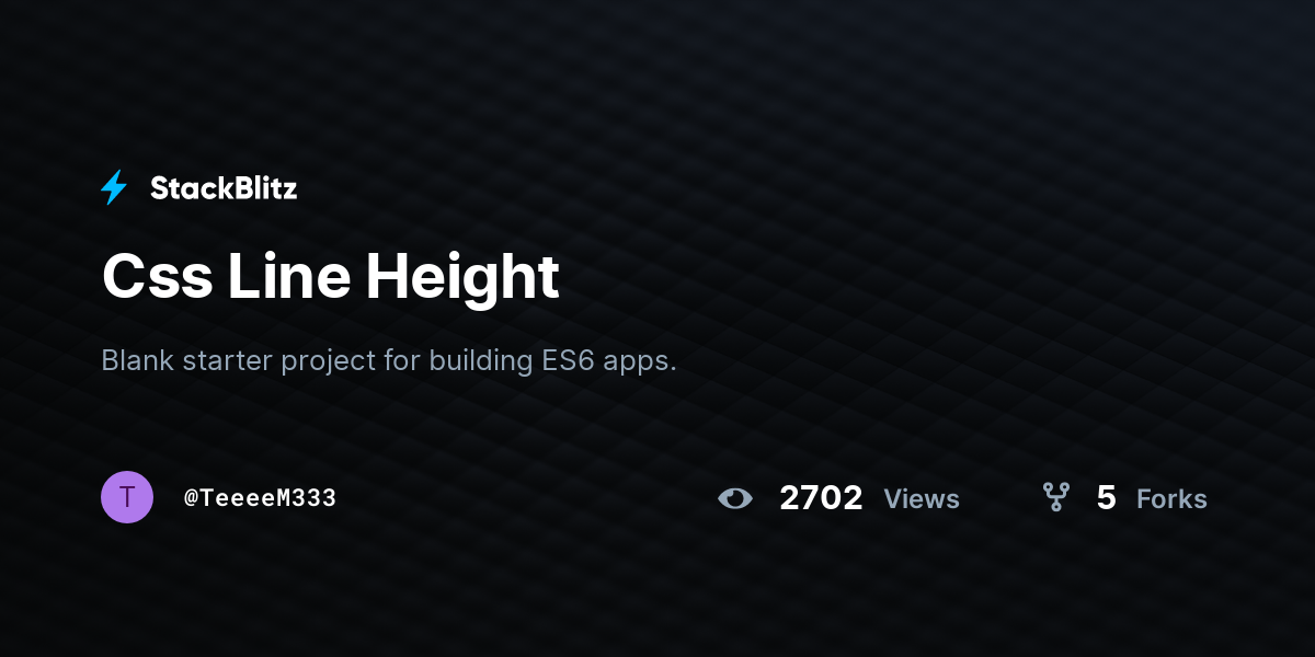 Css Line Height - StackBlitz