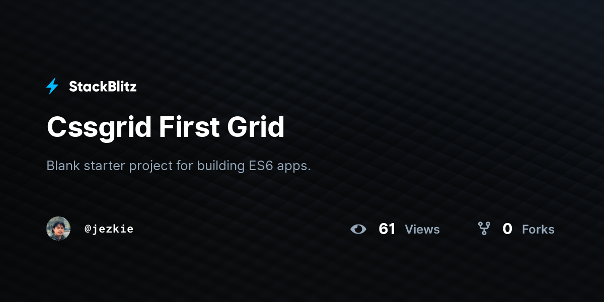 Cssgrid First Grid - StackBlitz