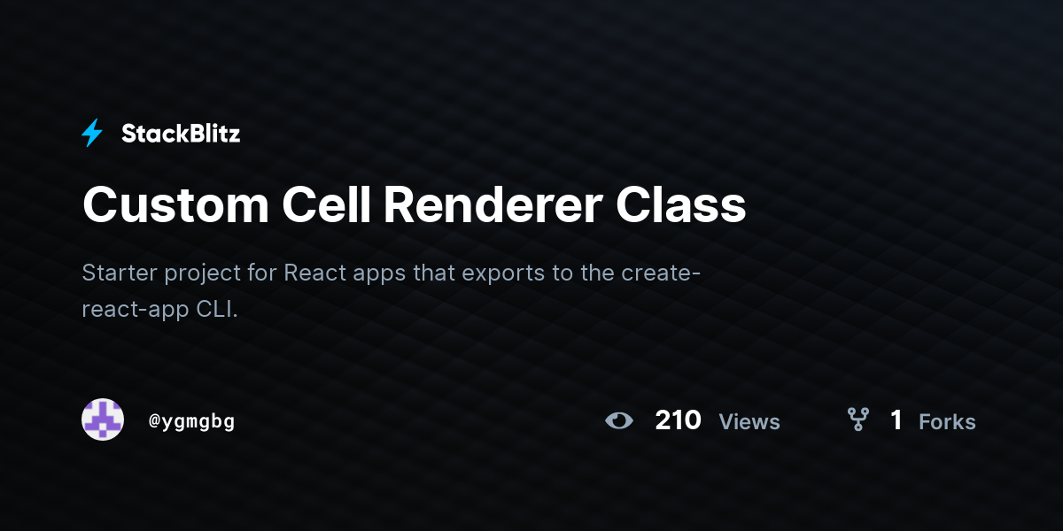 Custom Cell Renderer Class - StackBlitz