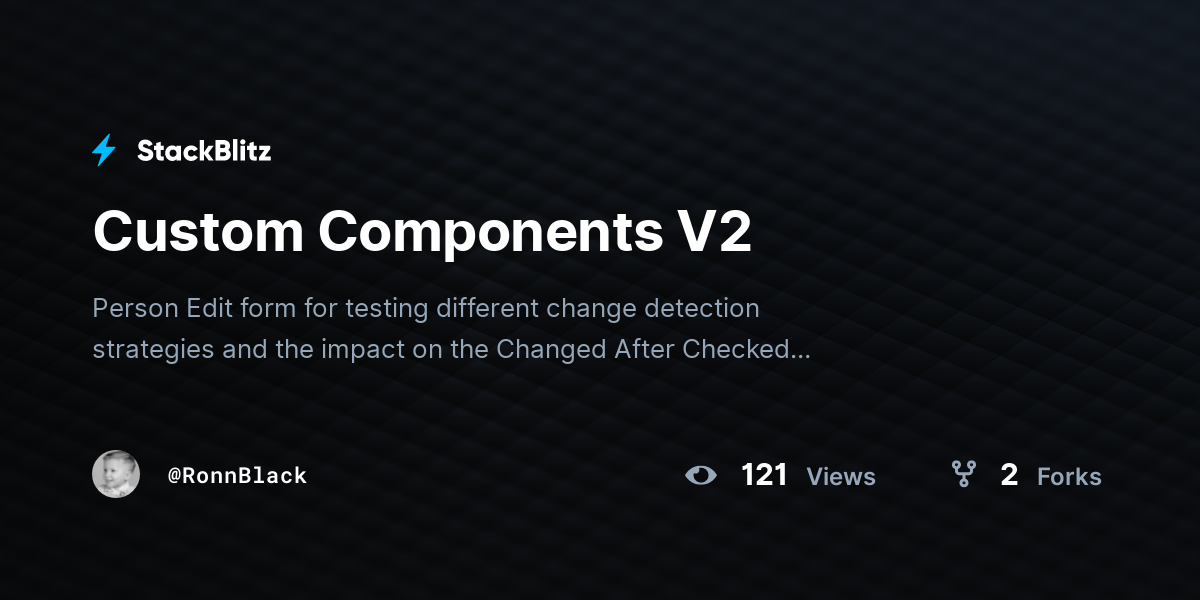Custom Components V2 - StackBlitz