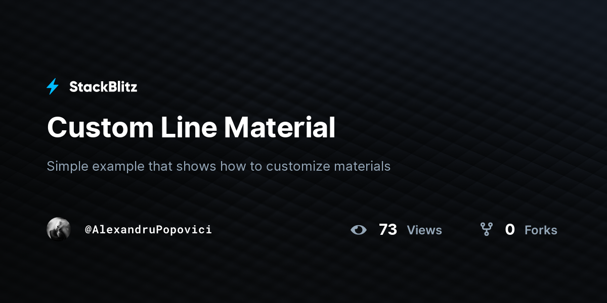 Custom Line Material - StackBlitz