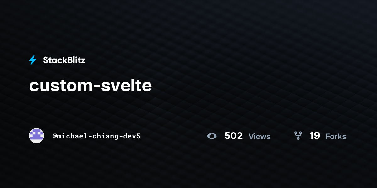 custom-svelte - StackBlitz