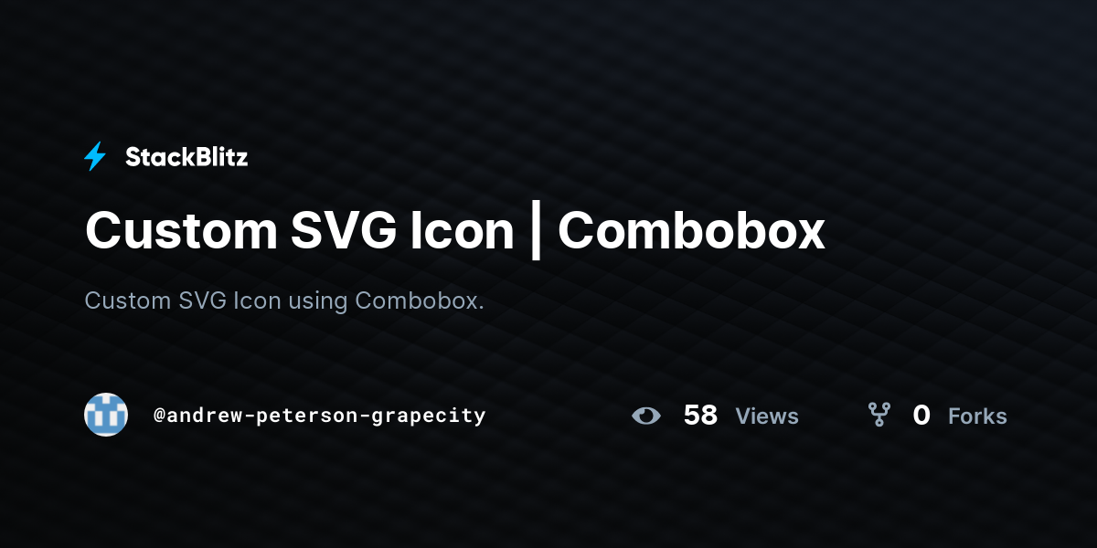 Custom SVG Icon | Combobox - StackBlitz