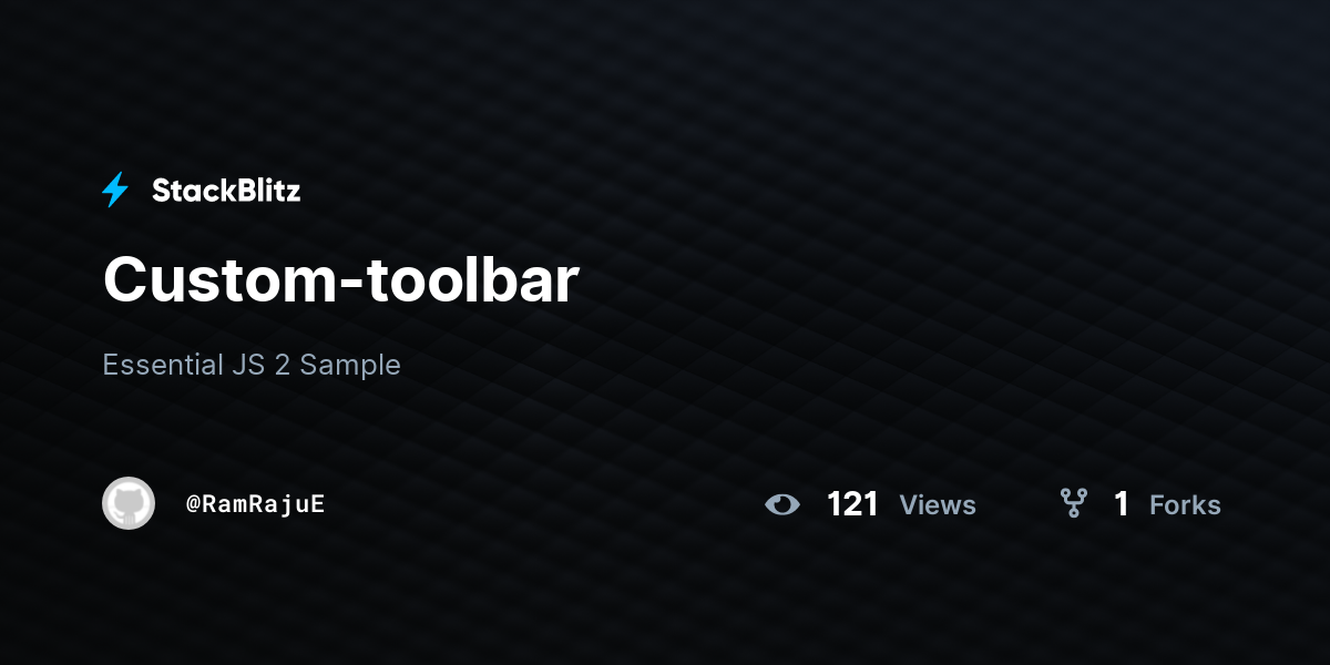 Custom-toolbar - StackBlitz