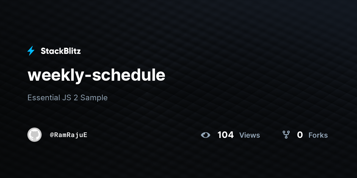 weekly-schedule - StackBlitz