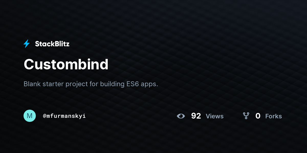 Custombind - StackBlitz