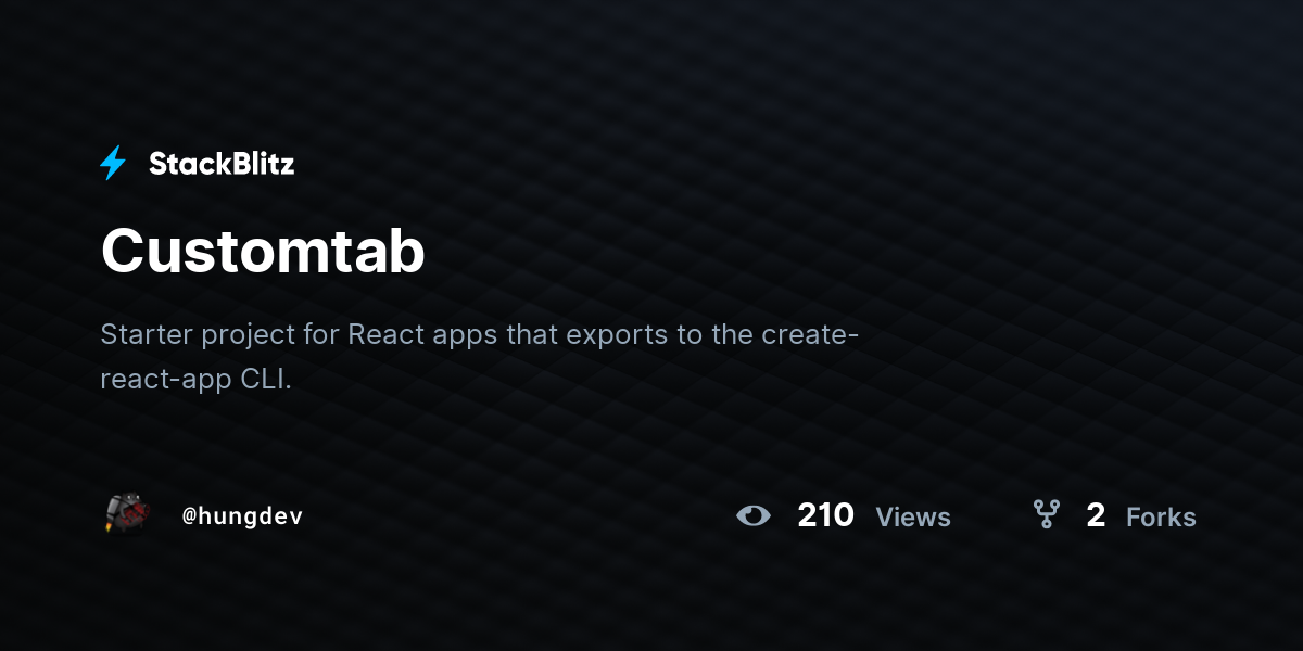 Customtab - StackBlitz