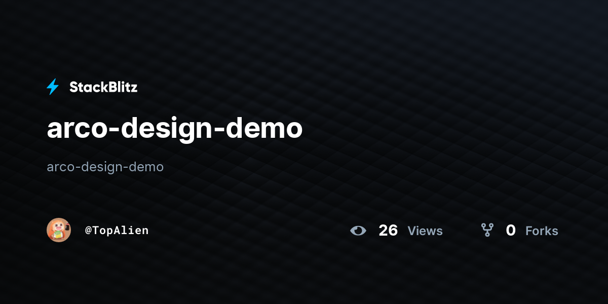 arco-design-demo - StackBlitz
