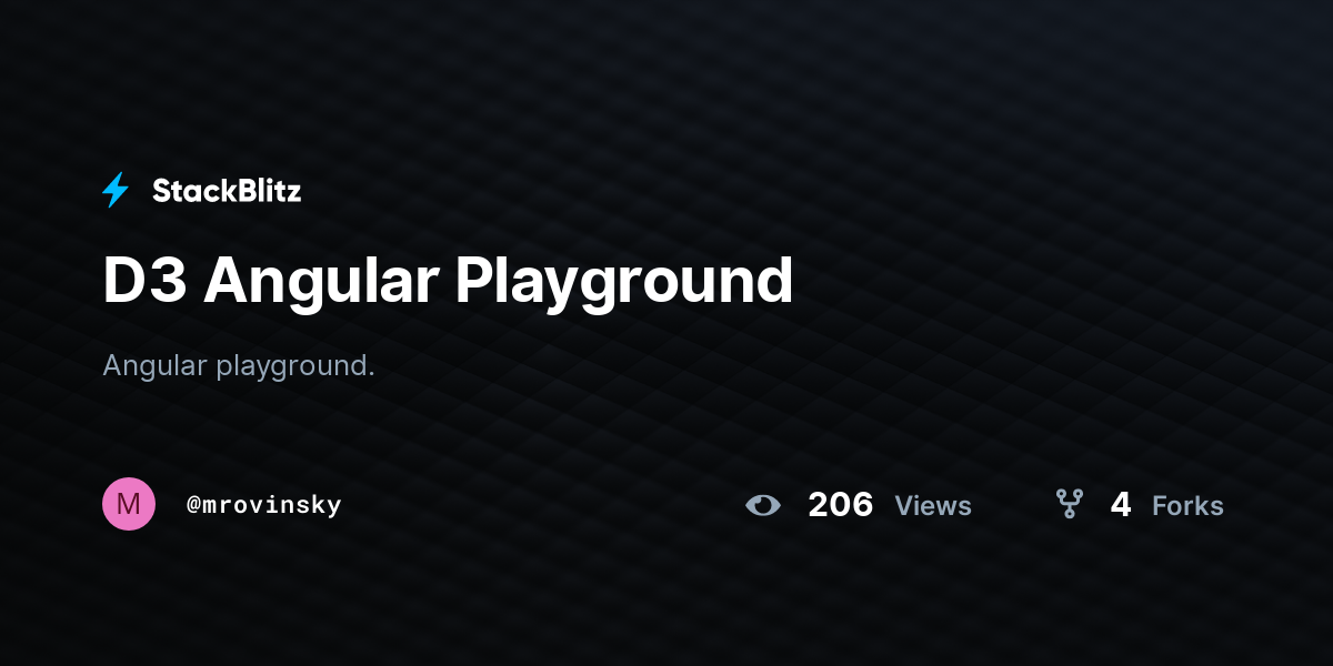 D3 Angular Playground - StackBlitz