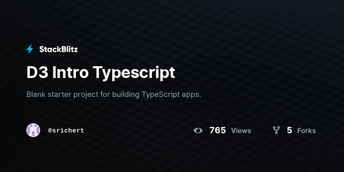 D3 Intro Typescript - StackBlitz