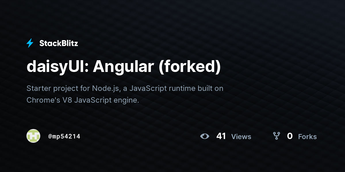 daisyUI: Angular (forked) - StackBlitz