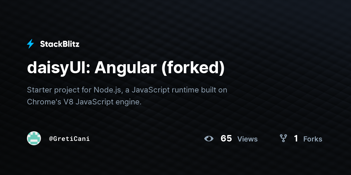 daisyUI: Angular (forked) - StackBlitz