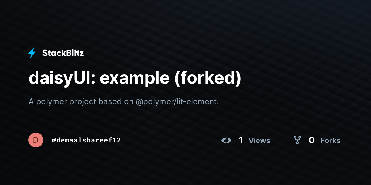daisyUI: example (forked) - StackBlitz