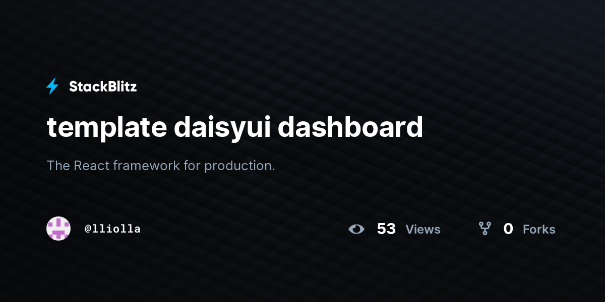 template daisyui dashboard StackBlitz