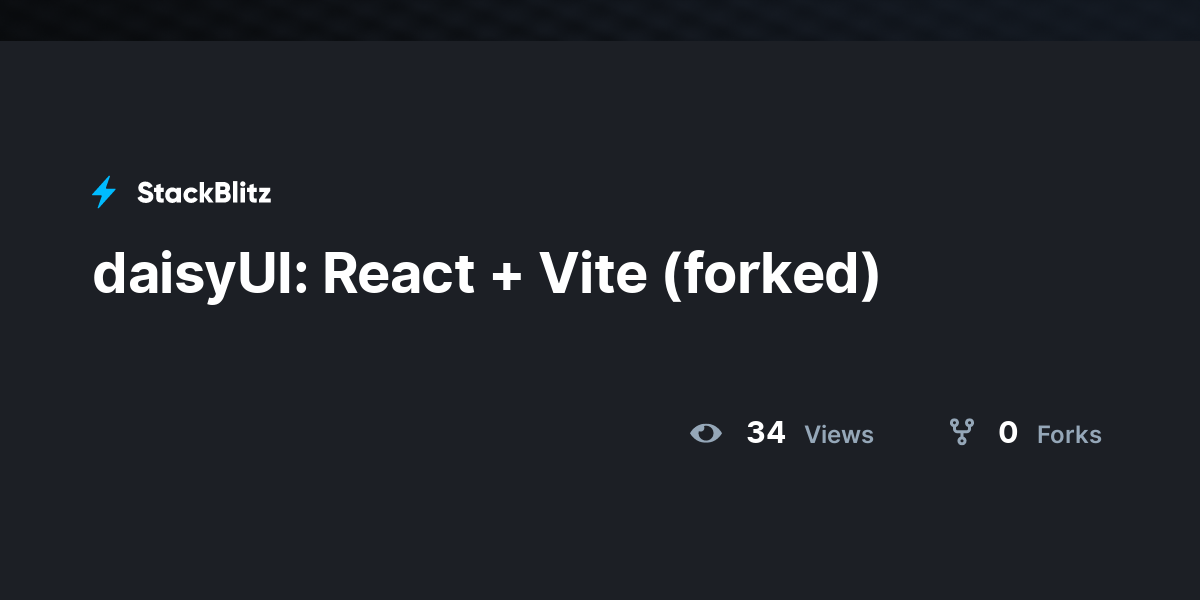 daisyUI: React + Vite (forked) - StackBlitz