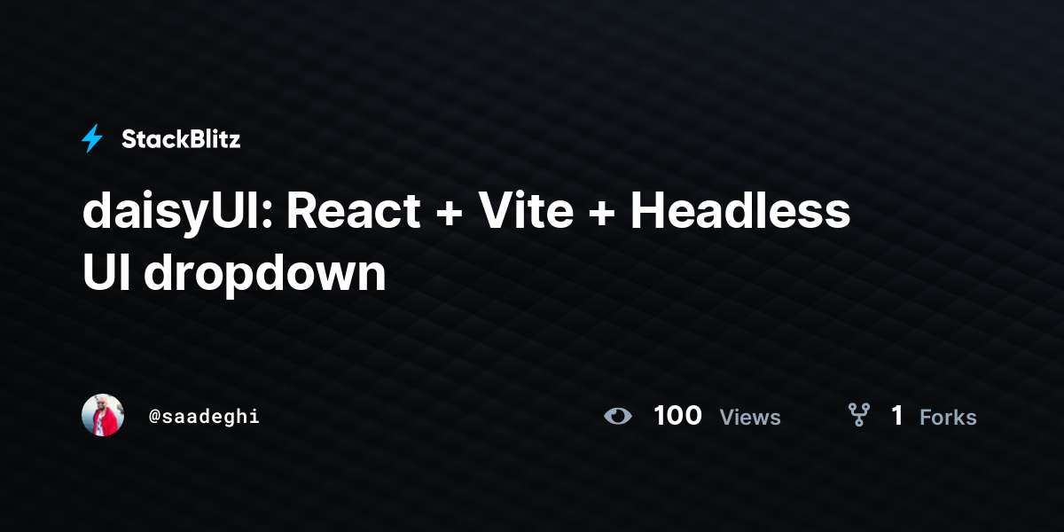daisyUI: React + Vite + Headless UI dropdown - StackBlitz