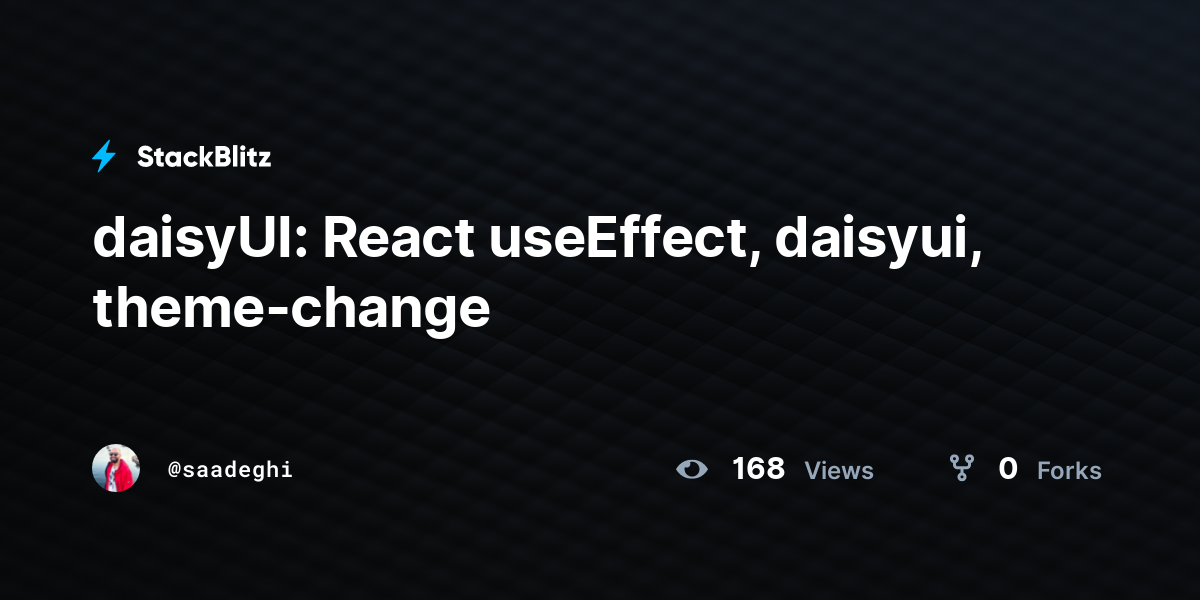 daisyUI: React useEffect, daisyui, theme-change - StackBlitz