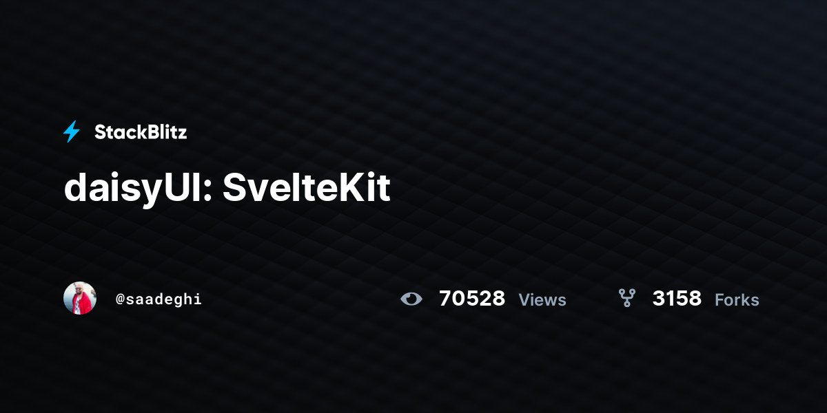 daisyUI: SvelteKit - StackBlitz