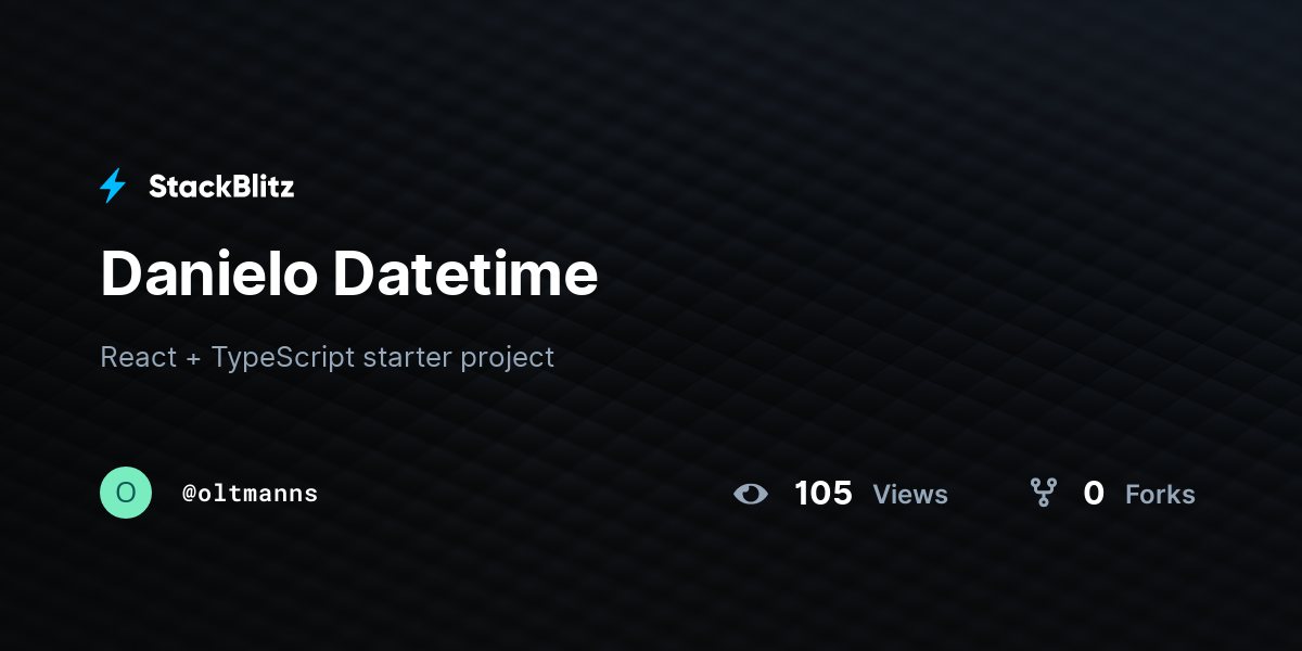 Danielo Datetime - StackBlitz