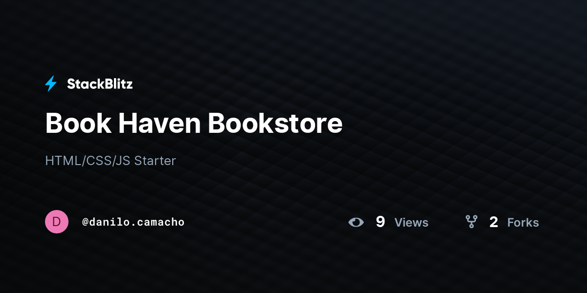 Book Haven Bookstore - StackBlitz