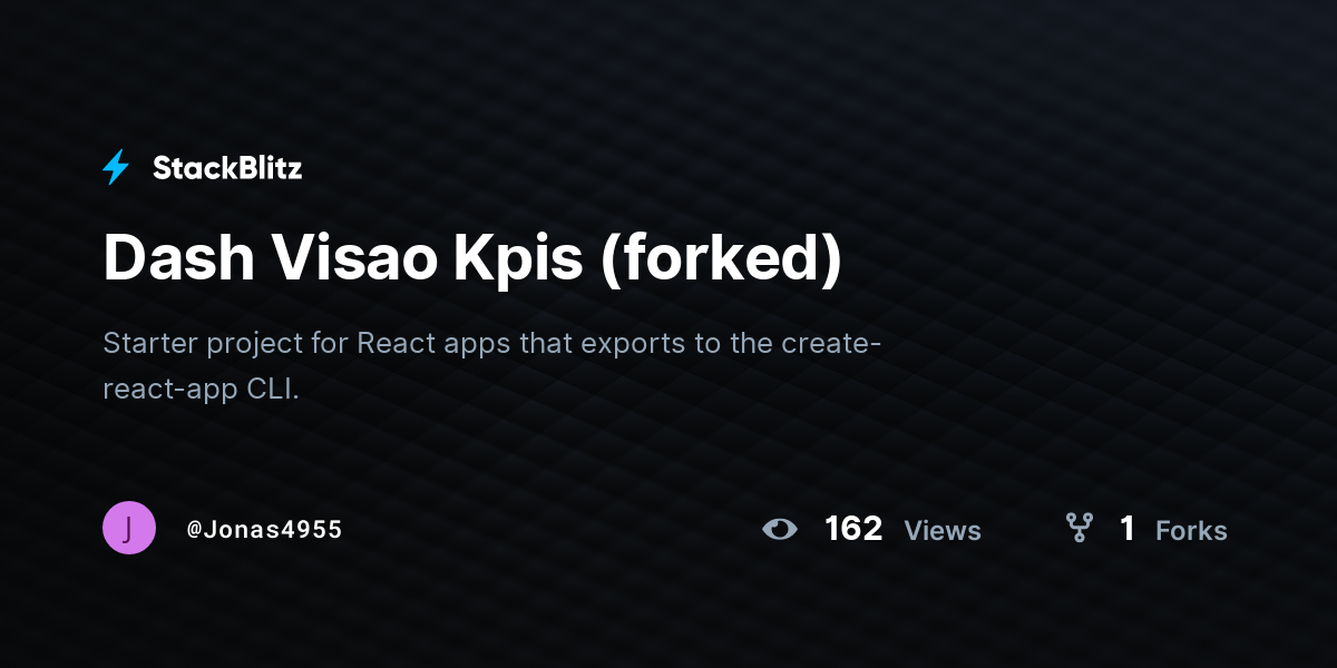 Dash Visao Kpis (forked) - StackBlitz