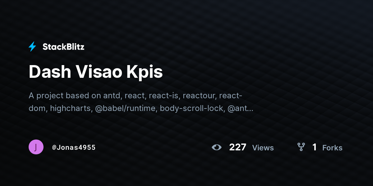 Dash Visao Kpis - StackBlitz